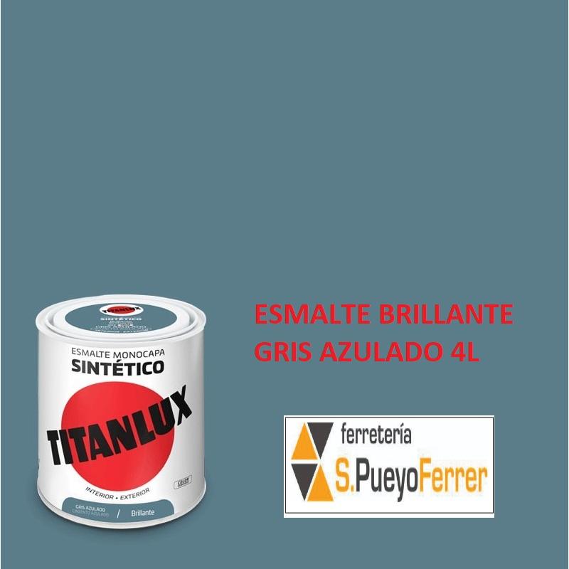 ESMALTE BRILLANTE GRIS AZULADO 4L ESMALTE BRILLANTE GRIS AZULADO 4L