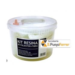 KIT RESINA POLIESTER + FIBRA
