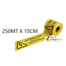 ROLLO CINTA SEÑALIZAR 250MT X 15CM ELECTRICA