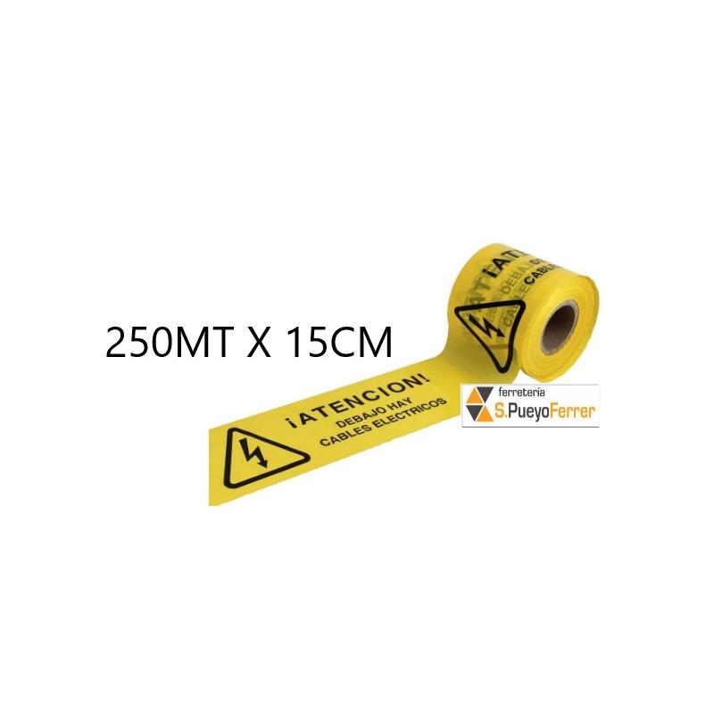 ROLLO CINTA SEÑALIZAR 250MT X 15CM ELECTRICA