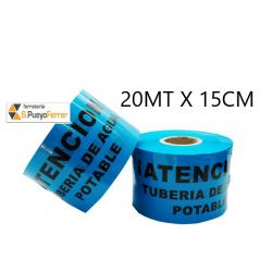 CINTA SEÑALIZACION BANDA SEÑAL AGUA POTABLE 250MT X 15CM