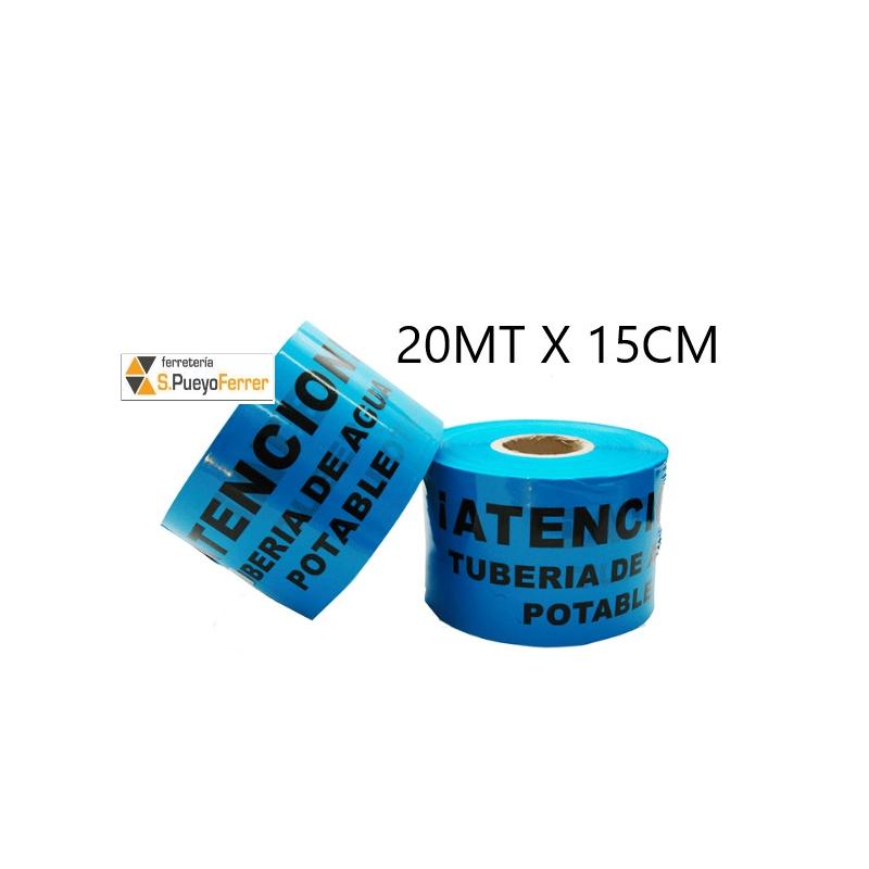 CINTA SEÑALIZACION BANDA SEÑAL AGUA POTABLE 250MT X 15CM