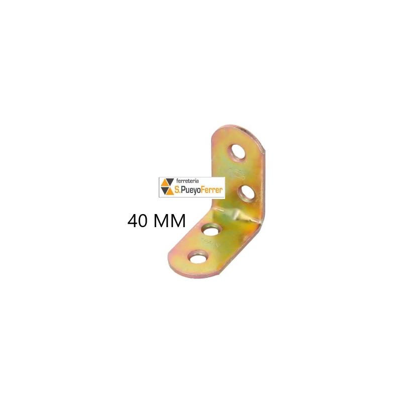 ESCUADRA ANGULO PUNTA REDONDA 40MM 4 UNIDADES