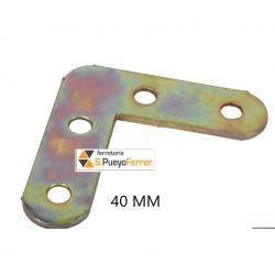ESCUADRA PLANA CINCADA 40MM 8 PIEZAS