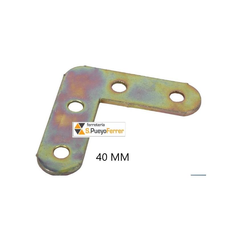 ESCUADRA PLANA CINCADA 40MM 8 PIEZAS