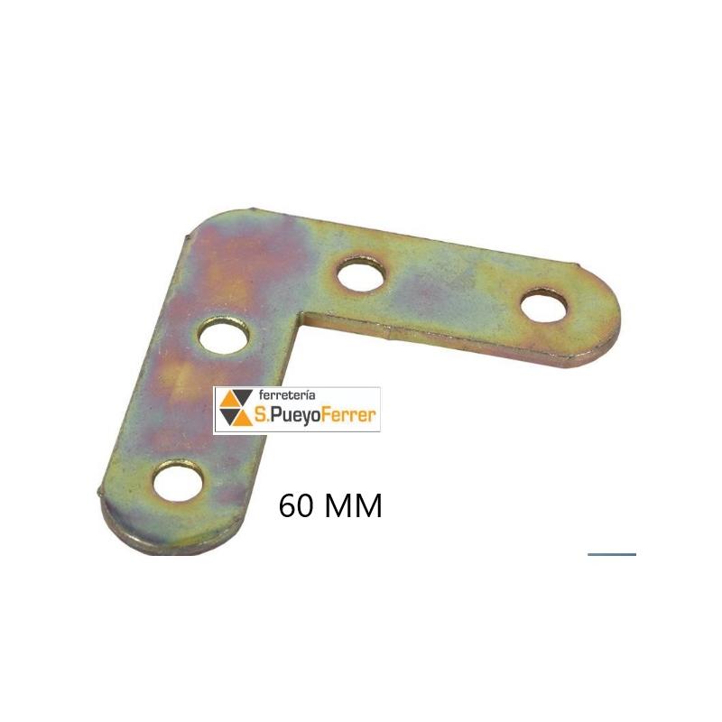 ESCUADRA PLANA CINCADA 60MM 4 UNIDADES