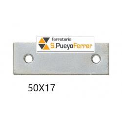 PLACA CARTELA CINCADA 50X17 4 PIEZAS