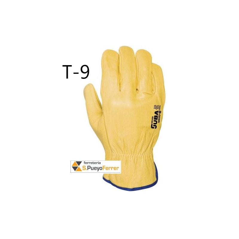 GUANTE TODO FLOR VACUNO AMARILLO T-9