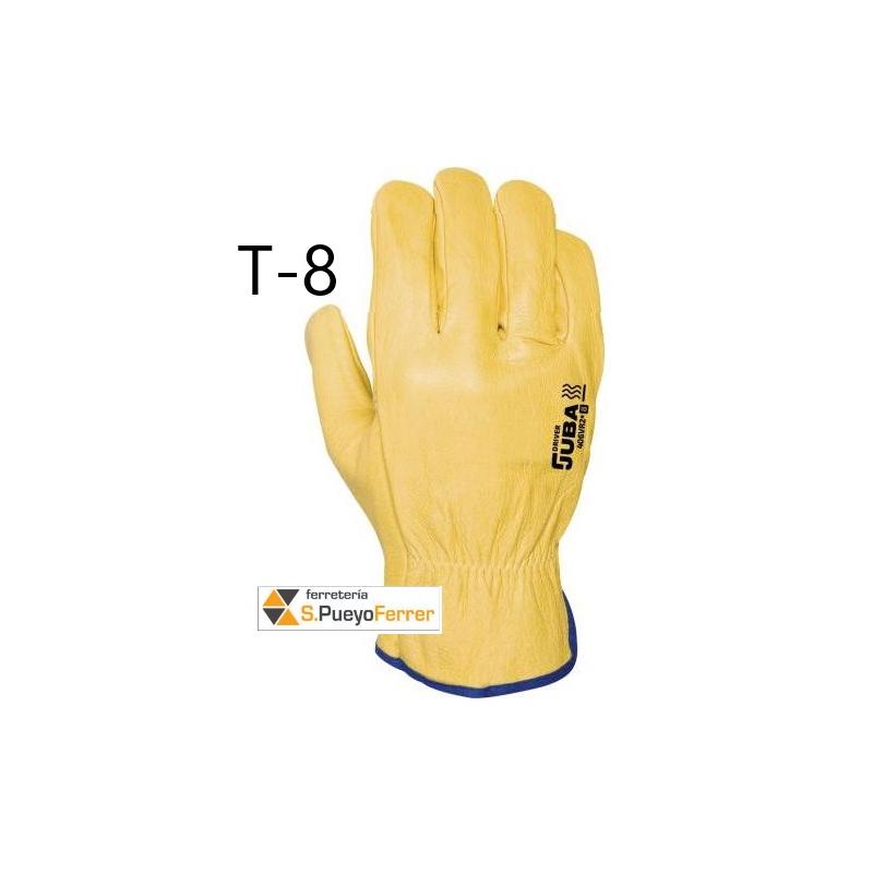 GUANTE TODO FLOR VACUNO AMARILLO T-8