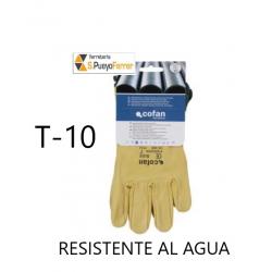 GUANTE VACUNO EXTRA RESISTENTE AGUA T-10