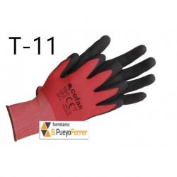 GUANTE IMPREGNADO ROJO/NEGRO TALLA11