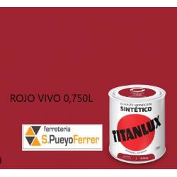 ESMALTE BRILLANTE ROJO VIVO 0,750L