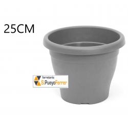 MACETA 25CM GRIS