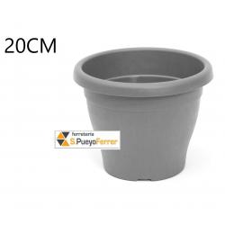 MACETA 20CM GRIS