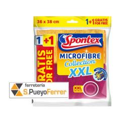 BAYETA SPONTEX MICROFIBRA 1+1(38X40 XXL)