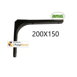ESCUADRA ALUM FUND NEGRA 200X150MM ANGULO 4