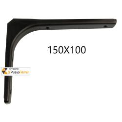 ESCUADRA ALUM FUND NEGRO 150X100MM