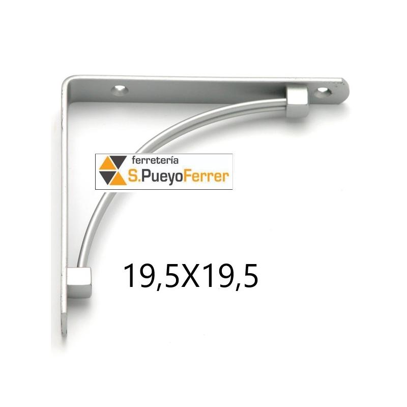 ESCUADRA DECO AIRY PLATA MATE 19,5X19,5