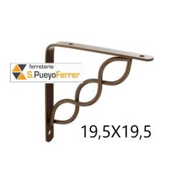 ESCUADRA DECO NODE BRONCE ANTIGUO 19,5X19,5