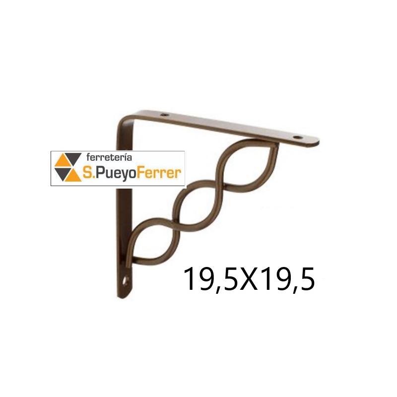 ESCUADRA DECO NODE BRONCE ANTIGUO 19,5X19,5