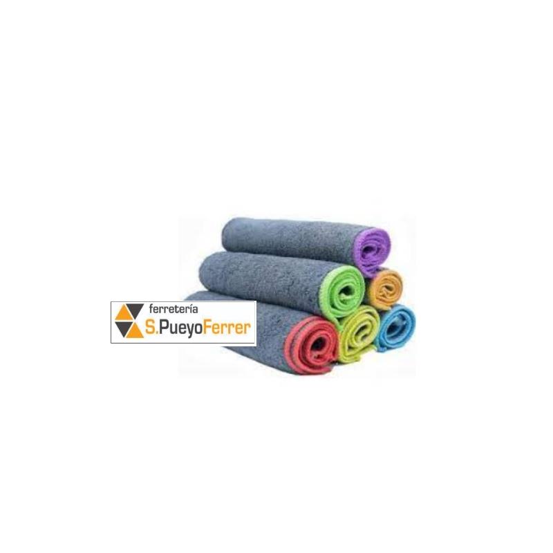 BAYETA CISNE MICROFIBRA GRIS 6 UDS (36 X 38 CM )