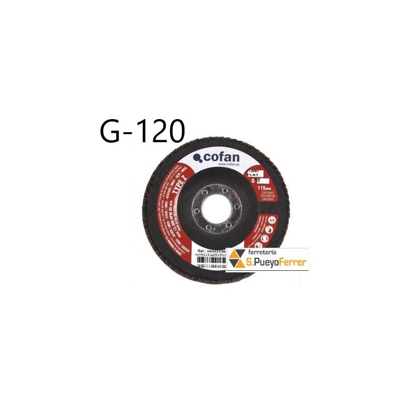DISCO LAMINAS 115X22 G.120 ZIRCONIO