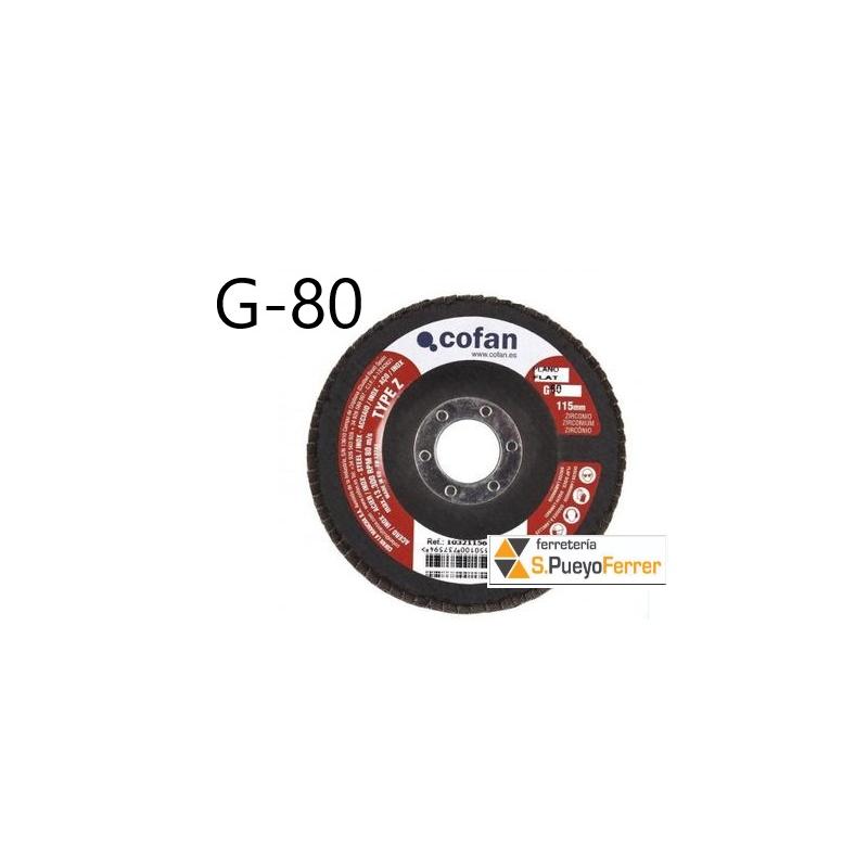 DISCO LAMINAS 115X22 G.80 ZIRCONIO