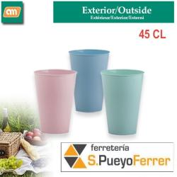 JGO 3 VASO 450ML POLIP COLORES