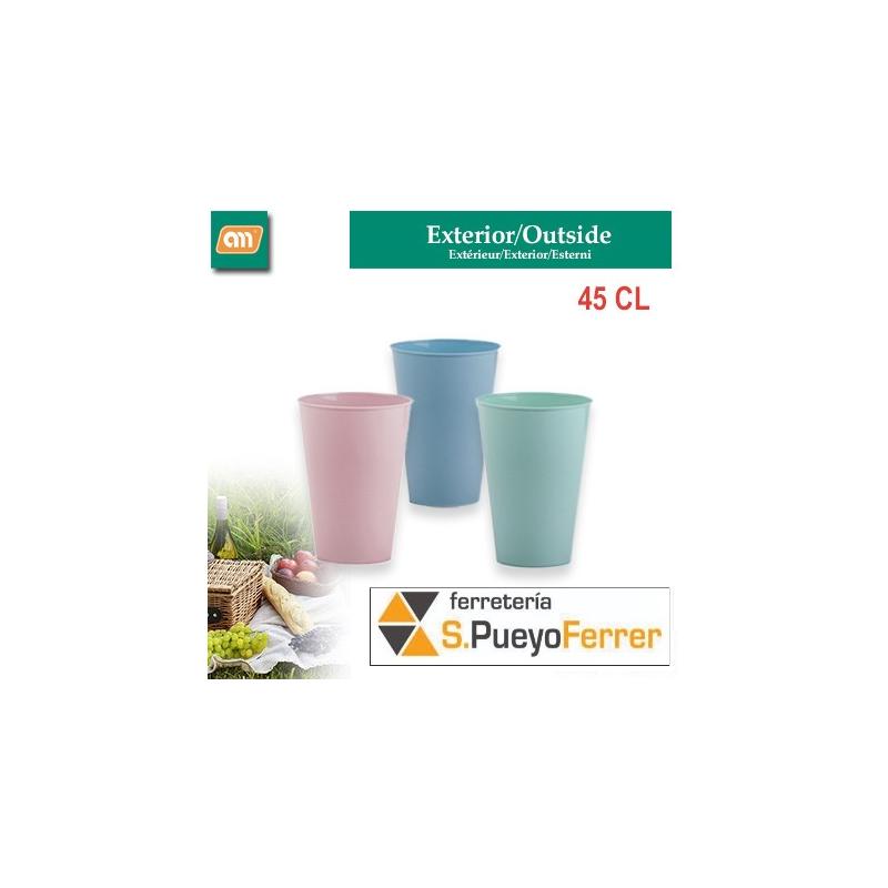JGO 3 VASO 450ML POLIP COLORES