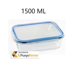 HERMETICO RECTANGULAR BOROSILICATO 1500ML