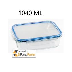 HERMETICO RECTANGULAR BOROSILICATO 1040ML