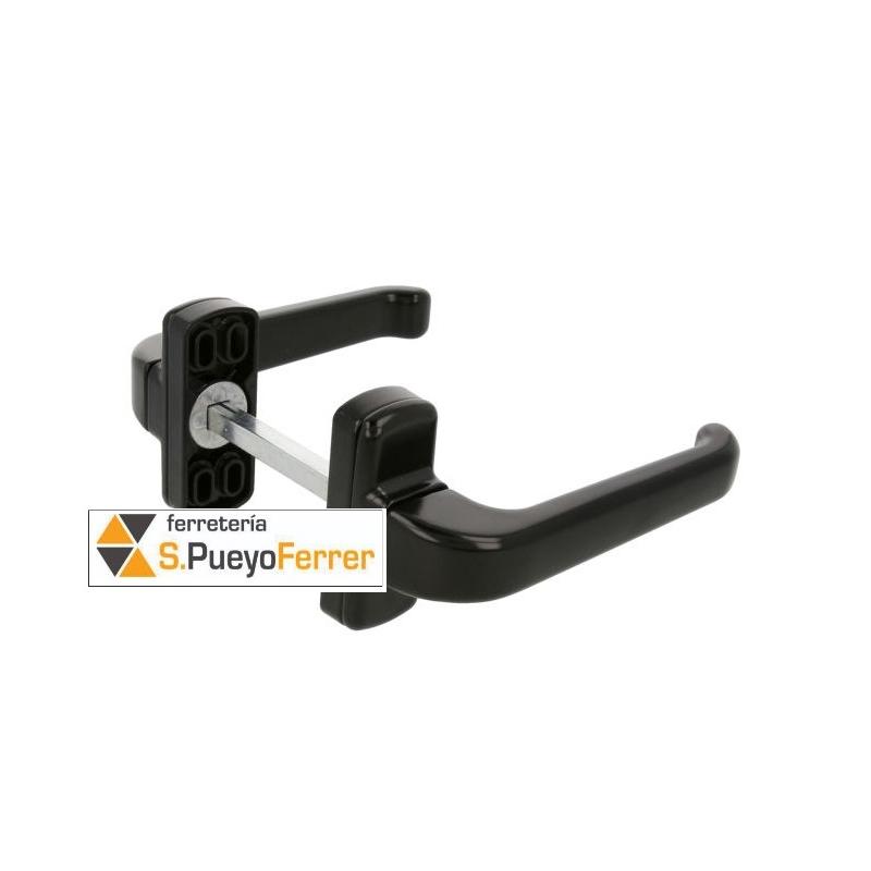 MANILLA PUERTA EPSILON ALUMINIO LACADO NEGRO JGO 2 MANILLA PUERTA EPSILON ALUMINIO LACADO NEGRO JGO 2