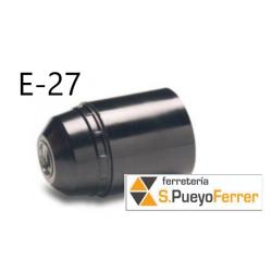 PORTALAMPARAS LISO E-27 NEGRO