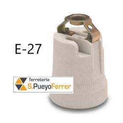 PORTALAMPARAS E27 TERMINACION CERAMICA