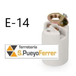 PORTALAMPARAS PORCELANA E-14 ENVASADO