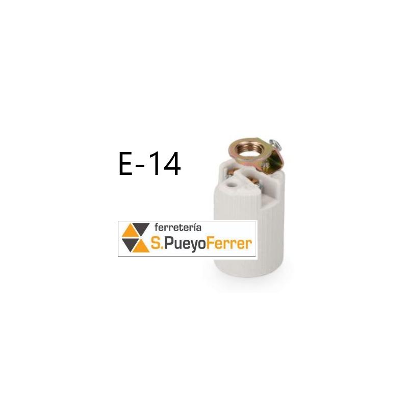 PORTALAMPARAS PORCELANA E-14 ENVASADO
