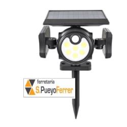 PIQUETA SOLAR LED SENSOR 3 FOCOS