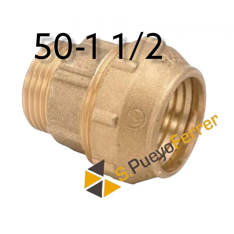 ENLACE MIXTO LATON ROSCA MACHO 50-1 1/2