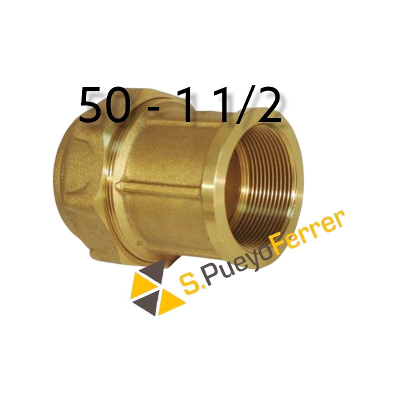 ENLACE MIXTO LATON ROSCA HEMBRA 50 - 1 1/2