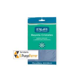 BAYETA PLA CRISTALES AZUL MICROFIBRA 38X40