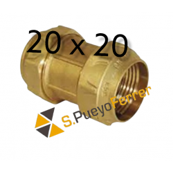 ENLACE RECTO LATON 20X20