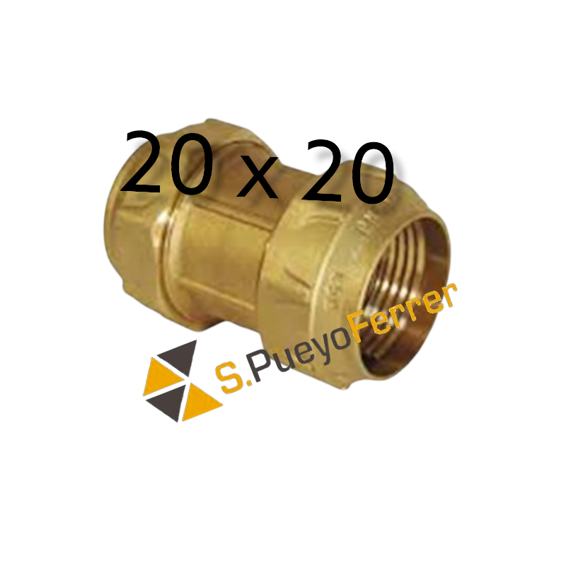 ENLACE RECTO LATON 20X20