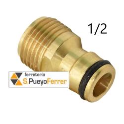 ADAPTADOR GRIFO MACHO LATON 1/2