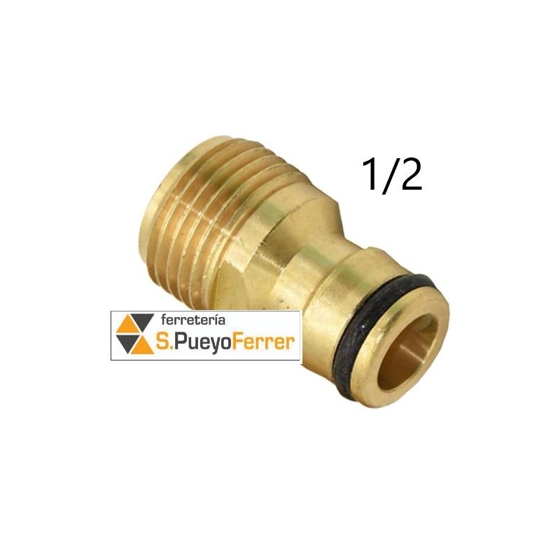 ADAPTADOR GRIFO MACHO LATON 1/2