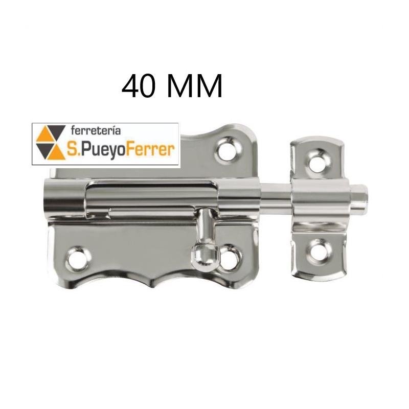 PASADOR FORMA CERROJO NIQUEL 40MM