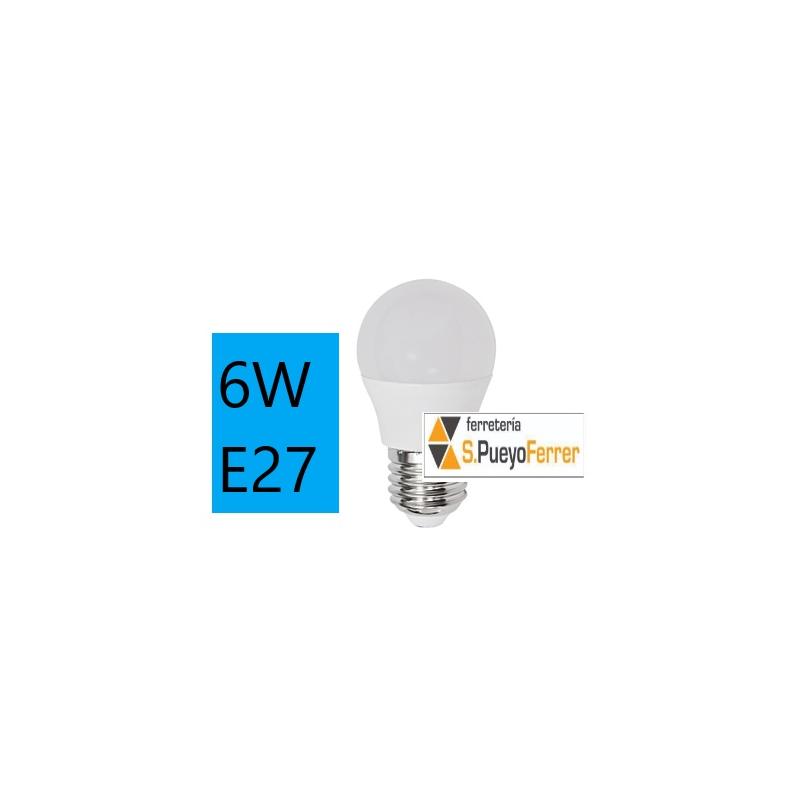 BOMBILLA LED ESFERICA 6W E27 FRIA 6000K