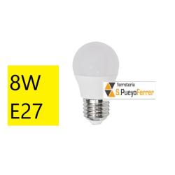 BOMBILLA LED 8W E27 ESFERICA CALIDA 3000K