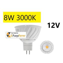 BOMBILLA LED DICR MR16 8W 12V 3000 CALIDA