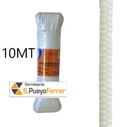 CUERDA NYLON TRENZADO 4MM BLANCO 10M