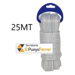 CUERDA CABLEADA PLAST 5MM DE 25M